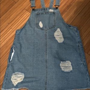 Overall Jean Skirt